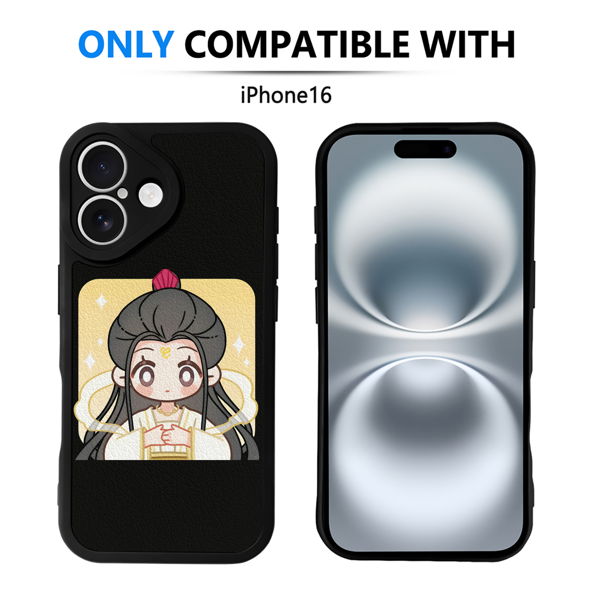 （画像用） Ne Zha 2 ナタ 魔童の大暴れ 【iPhone 16シリーズ対応】シリコンスマホケース（レザー調） 材質：シリコン